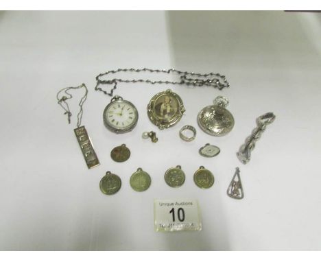 A mixed lot of assorted jewellery including vintage items, silver watch etc