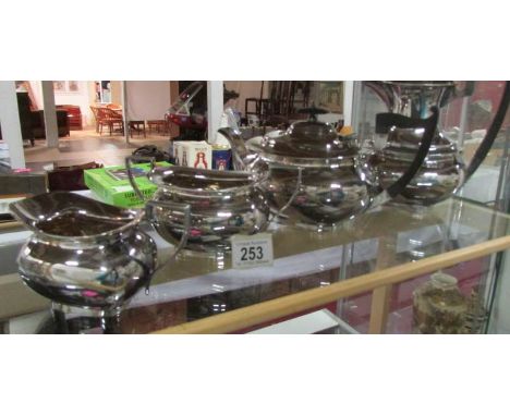 A good quality 4 piece silver plated tea service