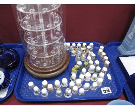Thimbles - Doulton, Brambly Hedge, Wedgwood, six Japanese, Hammersley, Chelsea, Coalport, etc, approximately fifty two, with 