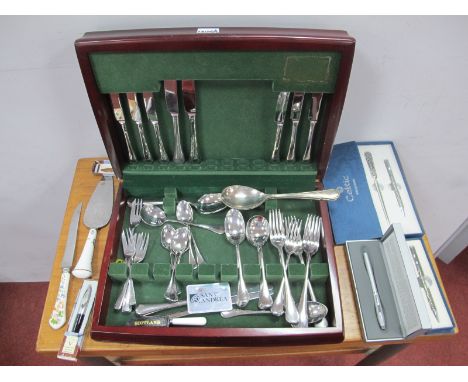 Sant' Andrea Cutlery in Canteen, Worcester cake slice, and Celtic writing equipment, etc.