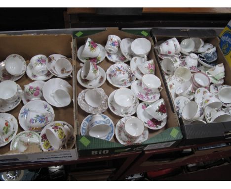 Matching Tea Cups and Saucers, to include Rington, Winston, Paragon, Regent, Vale, Hammersley, Standard:- Three Boxes.