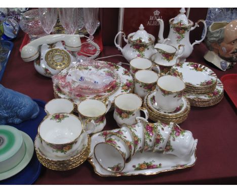 Royal Albert 'Old Country roses' Table China, all first quality, including tea and coffee pots, telephone, approximately fift