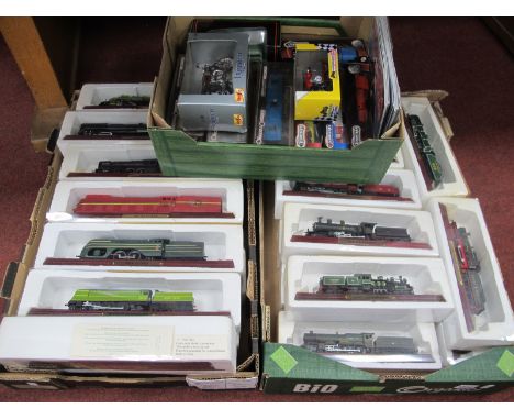 Three Corgi Original Omnibus Models, Teamsters x 4, Gilbow, plus two bikes, together with China made railway models, approxim