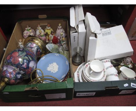 Paragon 'Belinda' Teaware, collectors cabinet plates, etc, set of twelve Flower Maidens of the Year etc, and a table lamp:- T