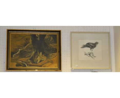 R Marshall (20th century)
Montagu's Harrier - Circus Pygarcus, Pen and ink, signed, dated 79, 24cm x 28cm;
Kitt, The Brook an