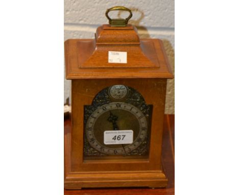 A Twentieth century oak mantel clock 