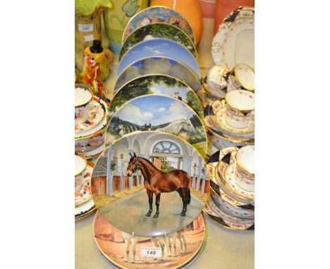 Ceramics - a set of nine Spode Noble Horse Collectors plates, by Susie Whitcombe