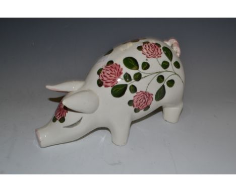 A Plichta ceramic pig, painted with clover stamped mark Plichta London 