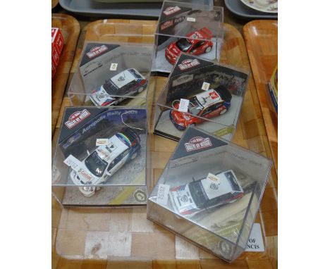 Five Rallye by Vitesse 1:43 scale rally cars to include: Acropolis Rally 2003 etc.  All in original perspex cases.  (5)  (B.P