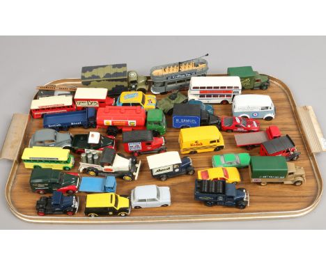 A tray of Diecast metal model vehicles including Corgi, Lledo etc.