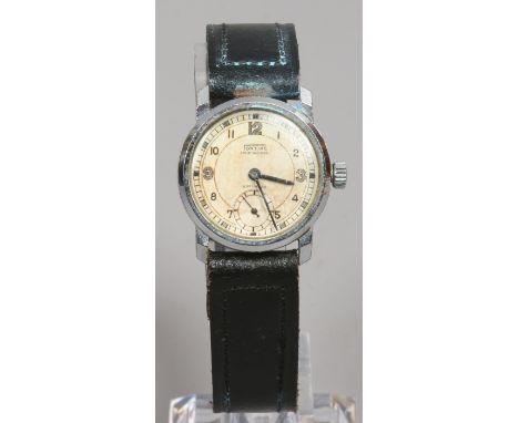 A gentlemans vintage small Pontiac manual wristwatch with subsidiary seconds.