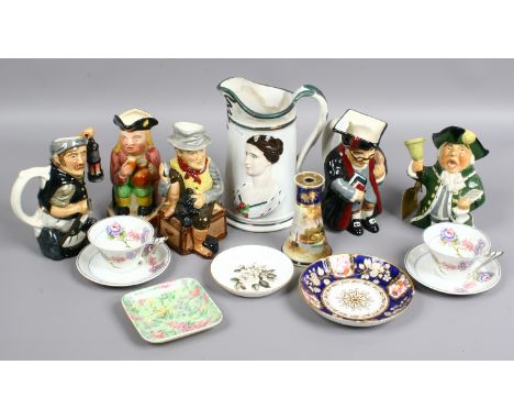 A group lot of ceramics Noritake, Royal Worcester, Limoges and Staffordshire Toby Jugs etc.