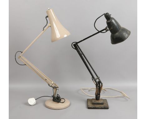 A Herbert Zerry anglepoise desk lamp and similar example.