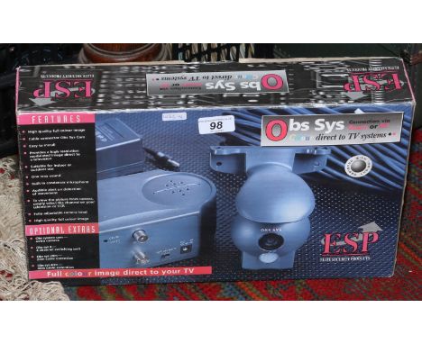 A boxed colour direct to T.V security camera system by ESP Elite Security Products.