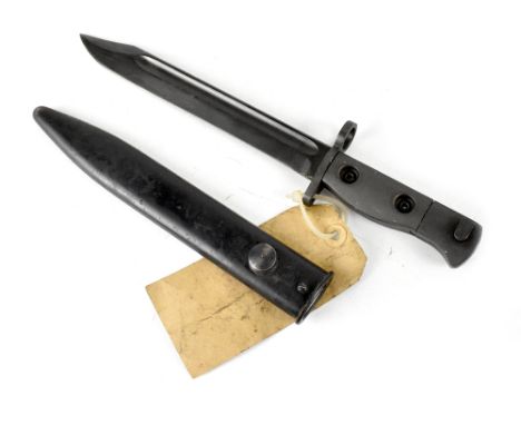 An Austrian L1A2 SLR knife bayonet and scabbard.