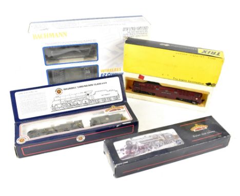 A group of three boxed Bachmann OO gauge model railway items to include a wireless E-Z Command Dynamis Wireless DCC Model Rai