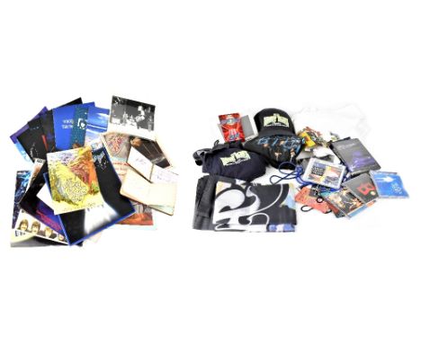 Various Moody Blues items to include five LPs, twelve concert programmes, three posters, two signed by Graeme Edge, a black a
