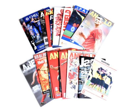 A quantity of Liverpool FC 2014-15 Season football programmes comprising Premier League: Everton home and away, Manchester Ci