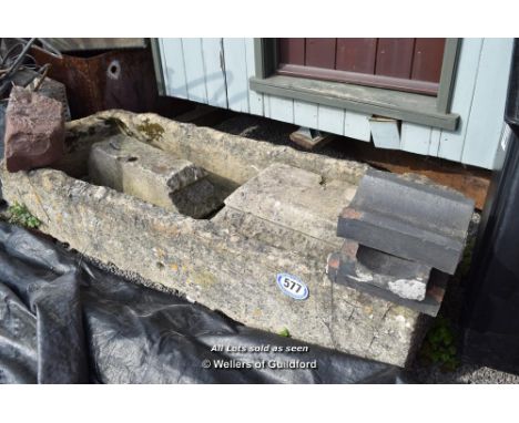 *LARGE STONE TROUGH, 1850MM X 700MM X 320MM