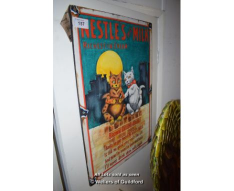 *REPRODUCTION VINTAGE PAINTED SIGN, 515MM X 755MM