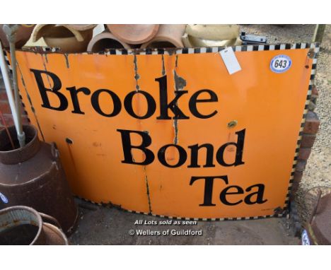 *VINTAGE ENAMEL SIGN, 'BROOKE BOND TEA', 1560MM X 1020MM