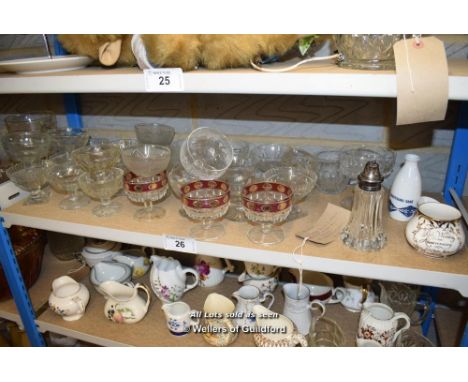 *SHELF OF GLASSWARE