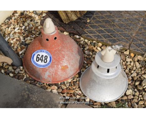 *TWO INDUSTRIAL LIGHT FITTINGS