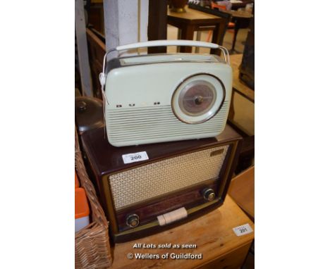 *TWO MIXED VINTAGE RADIOS INCLUDING BUSH AND STELLA