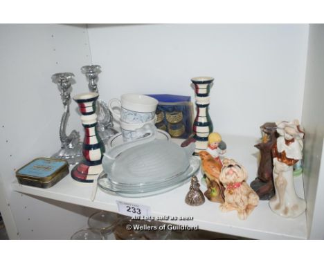 *SHELF OF MIXED PORCELAIN WARES