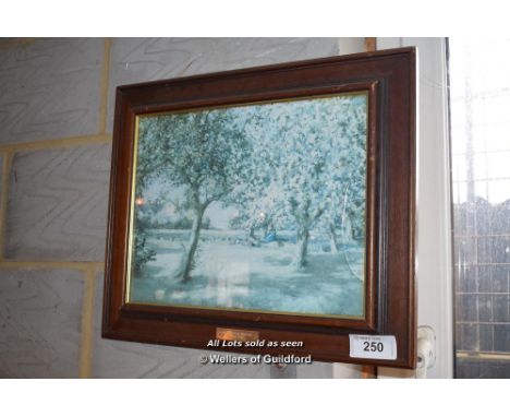 *FRAMED PRINT 'IN THE APPLE ORCHARD' BY FRANK DEAN