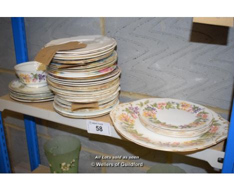 *SHELF OF PORCELAIN WARE AND COLLECTABLES