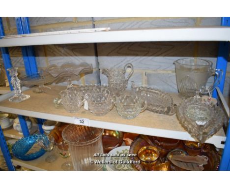 *SHELF OF GLASSWARE