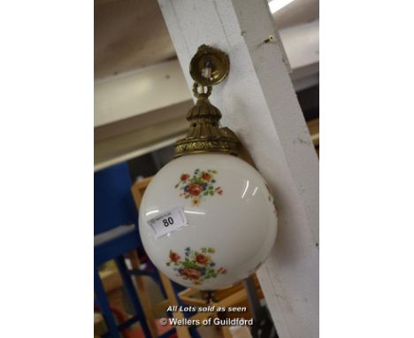 *GLASS SPHERICAL LIGHT FIXTURE