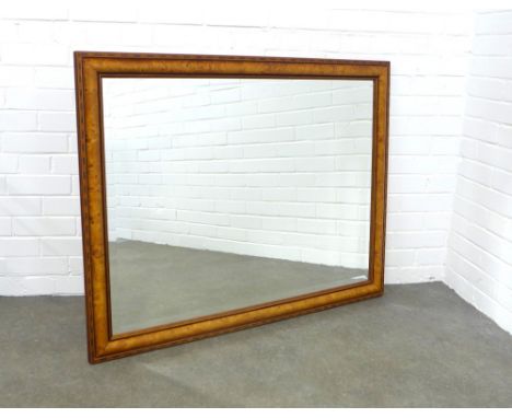 Walnut wall mirror, 115 x 90cm. 