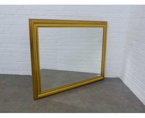 Gilt framed rectangular wall mirror, 120 x 95cm. 