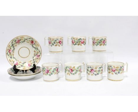 18th century English coffee cans and saucers (10)