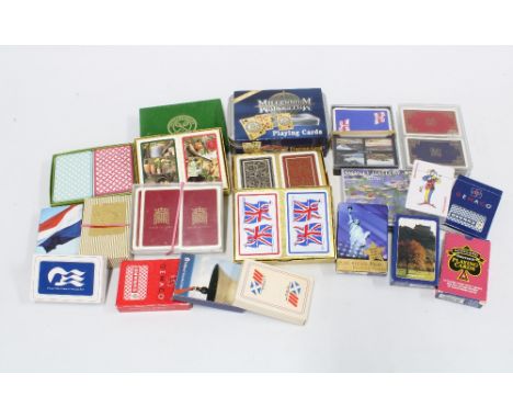 A collection of vintage playing cards to include Wimbledon and Houses pf Parliament etc (a lot) 