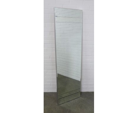 Contemporary wall mirror, 49 x 166cm. 