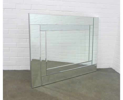 Contemporary wall mirror, 117 x 92cm. 