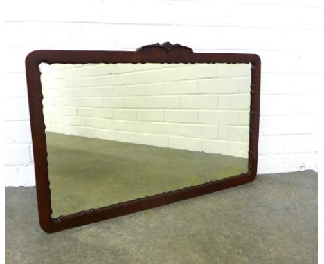 Mahogany framed wall mirror, 74 x 48cm. 