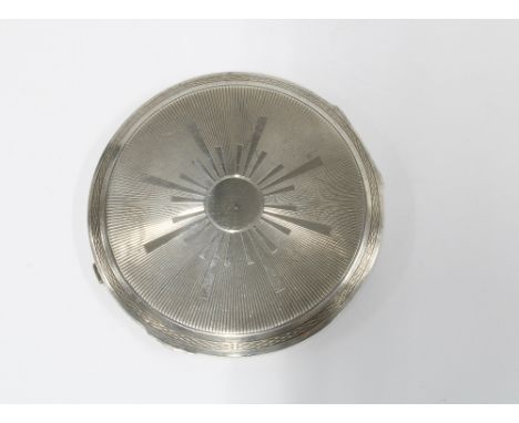an Art Deco silver powder compact, Birmingham 1934 