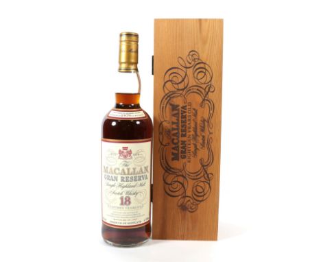 The Macallan 18 Years Old Gran Reserva Single Highland Malt Scotch Whisky, distilled 1979, bottled 1997, 40% vol 700ml, in wo