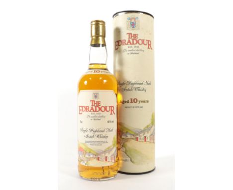 Edradour 10 Years Old Single Highland Malt Scotch Whisky, 1980s bottling, 40% vol 75cl, in original cardboard tube (one bottl