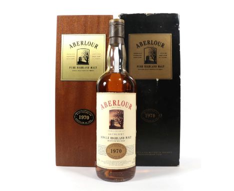 Aberlour 1970 Single Highland Malt Scotch Whisky, distilled 1970, bottled 1991, 21 years old, 43% vol 750ml, in original wood