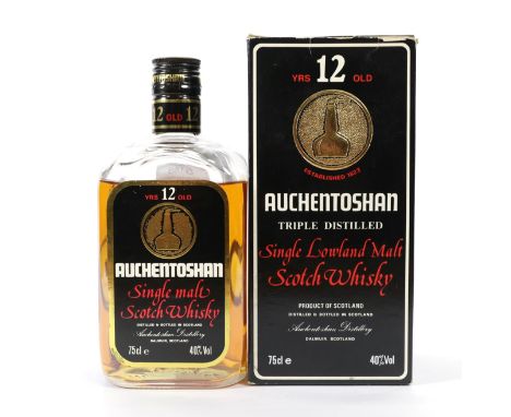 Auchentoshan 12 Years Old Single Malt Scotch Whisky, 1980s bottling, 40% vol 75cl, in original cardboard sleeve (one bottle)