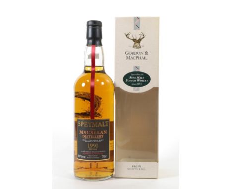 Macallan Speymalt Single Speyside Malt Scotch Whisky 1991 Vintage, by Gordon &amp; MacPhail, 40% vol 70cl, in original cardbo