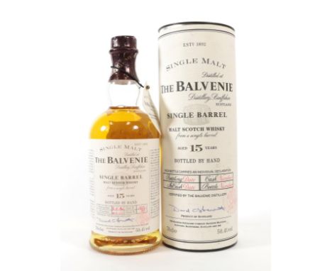 Balvenie 15 Years Old Single Barrel Malt Scotch Whisky, distilled 1977, bottled 1994, cask number 1851, bottle number 95, 70c