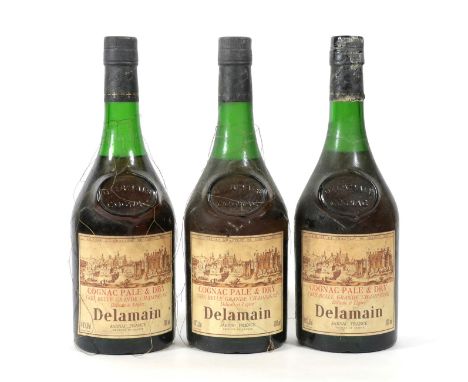 Delamain Cognac, Trés Belle Grande Champagne Cognac Pale &amp; Dry (three bottles)