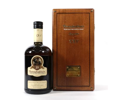 Bunnahabhain XXV Single Islay Malt Scotch Whisky, 70cl 43% vol, in original wooden presentation case (one bottle)