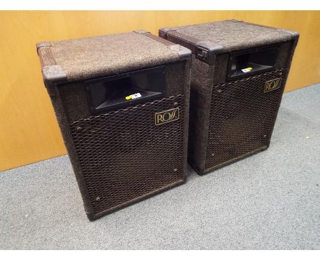 A pair of Ross Typhoon speaker cabinets 8 ohms apiece model No T152HS 